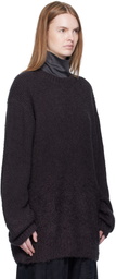 YOHJI YAMAMOTO Gray Gradation Round Neck Sweater