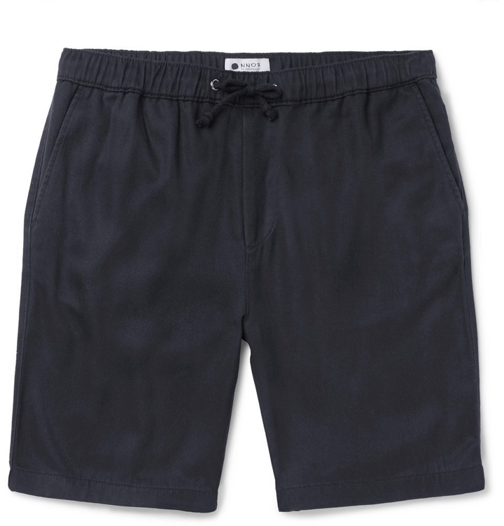Photo: NN07 - Pelle Slim-Fit Linen Drawstring Shorts - Navy