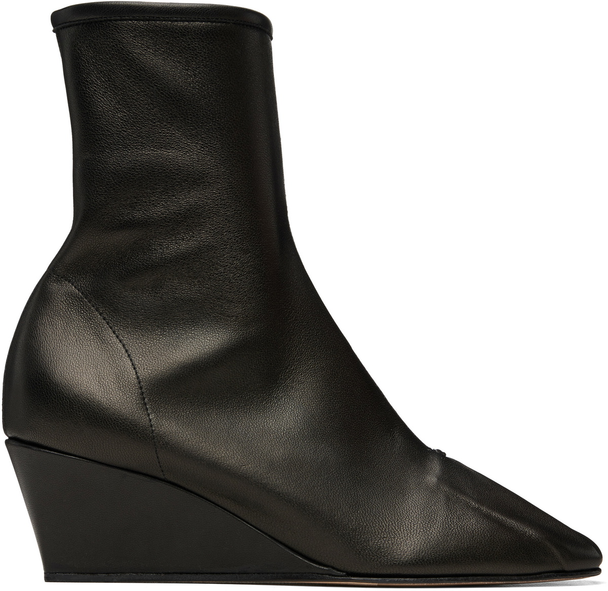 HEREU Black Resso Wedge Ankle Boots