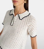 Zimmermann Halliday pointelle scalloped polo shirt