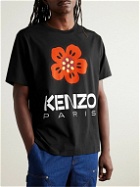 KENZO - Logo-Print Cotton-Jersey T-Shirt - Black