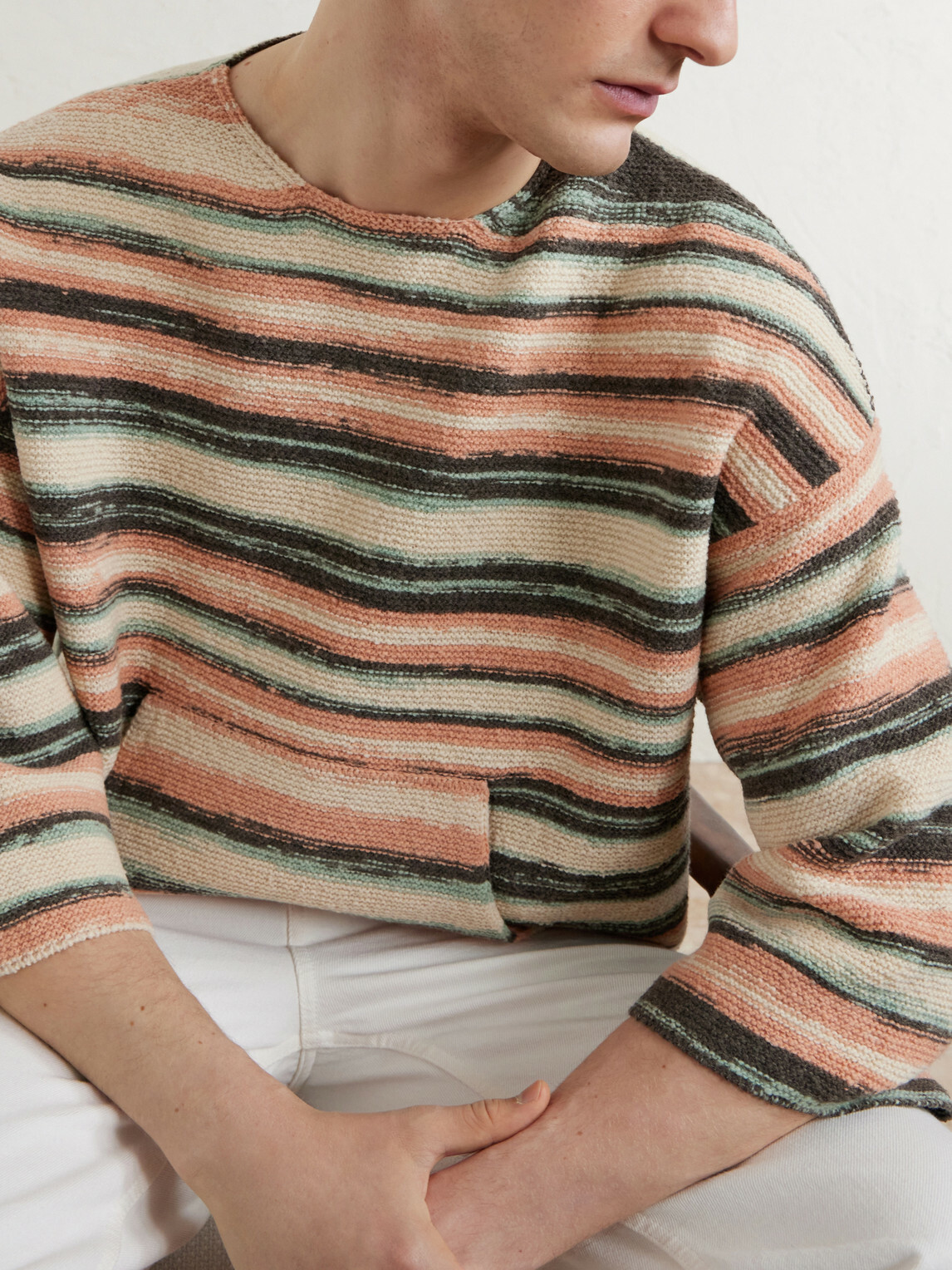Visvim - Burrow Striped Wool and Cashmere-Blend Sweater - Neutrals
