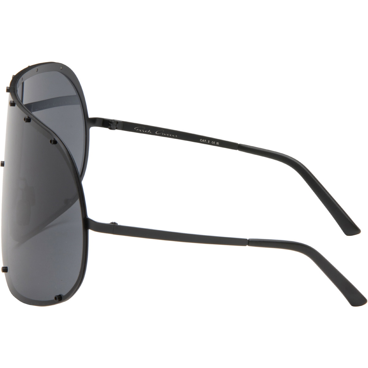 Rick Owens Black Shield Sunglasses