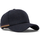 Paul Smith - Stripe-Trimmed Wool-Tweed Baseball Cap - Blue