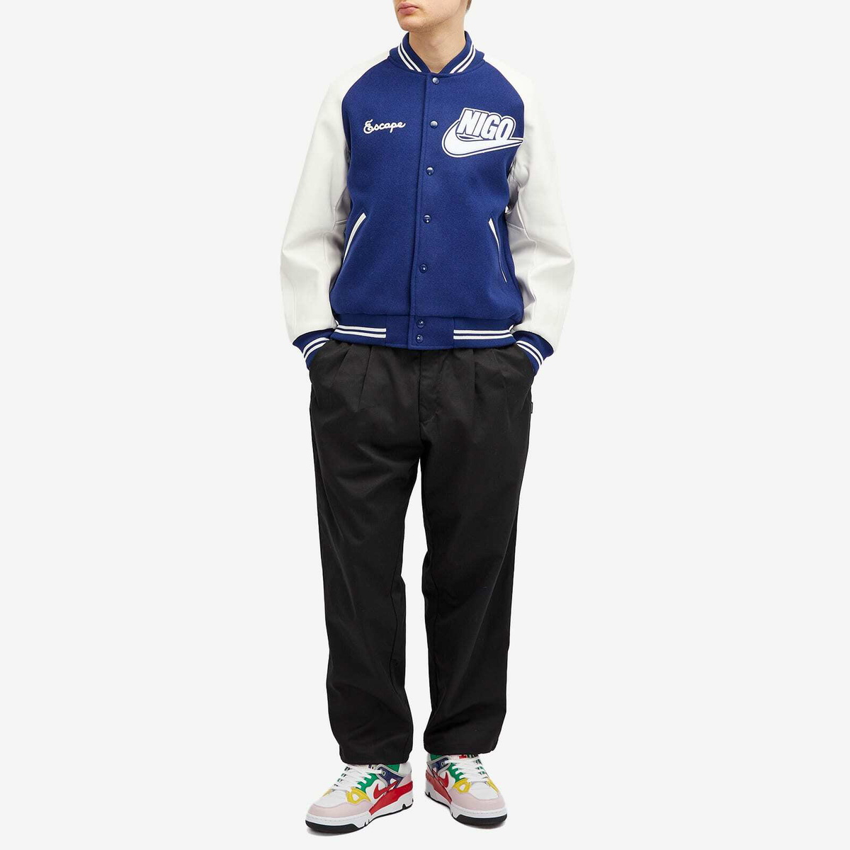 Nike x Nigo Varsity Jacket in Blue/White Nike