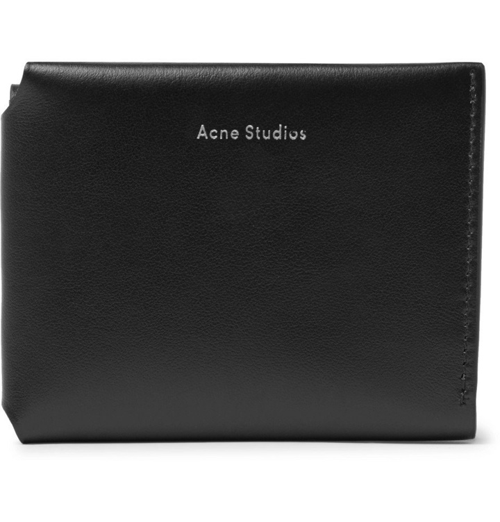 Photo: Acne Studios - Logo-Print Leather Trifold Wallet - Black