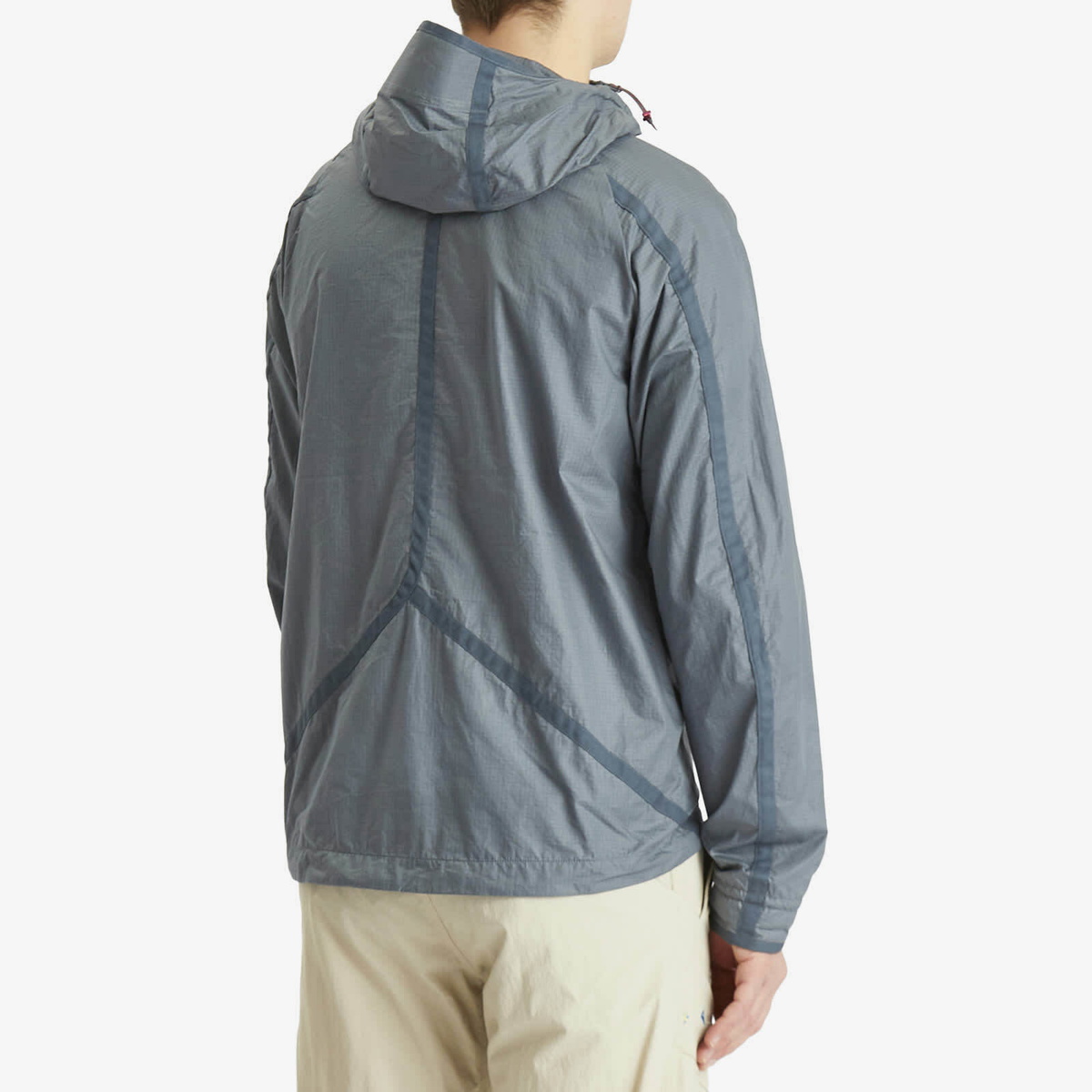 Klättermusen Men's Ansur Hooded Wind Jacket in Stone Blue