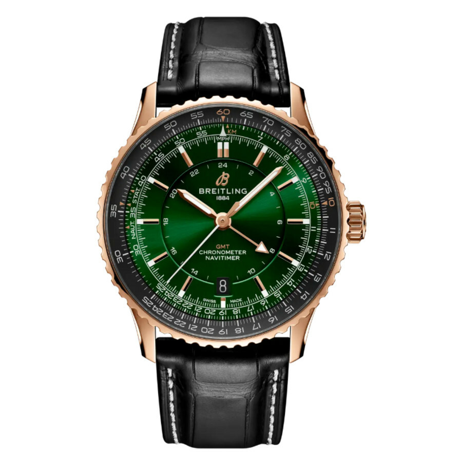 Breitling Navitimer GMT Automatic Green Dial Mens Watch R32310251L1P1