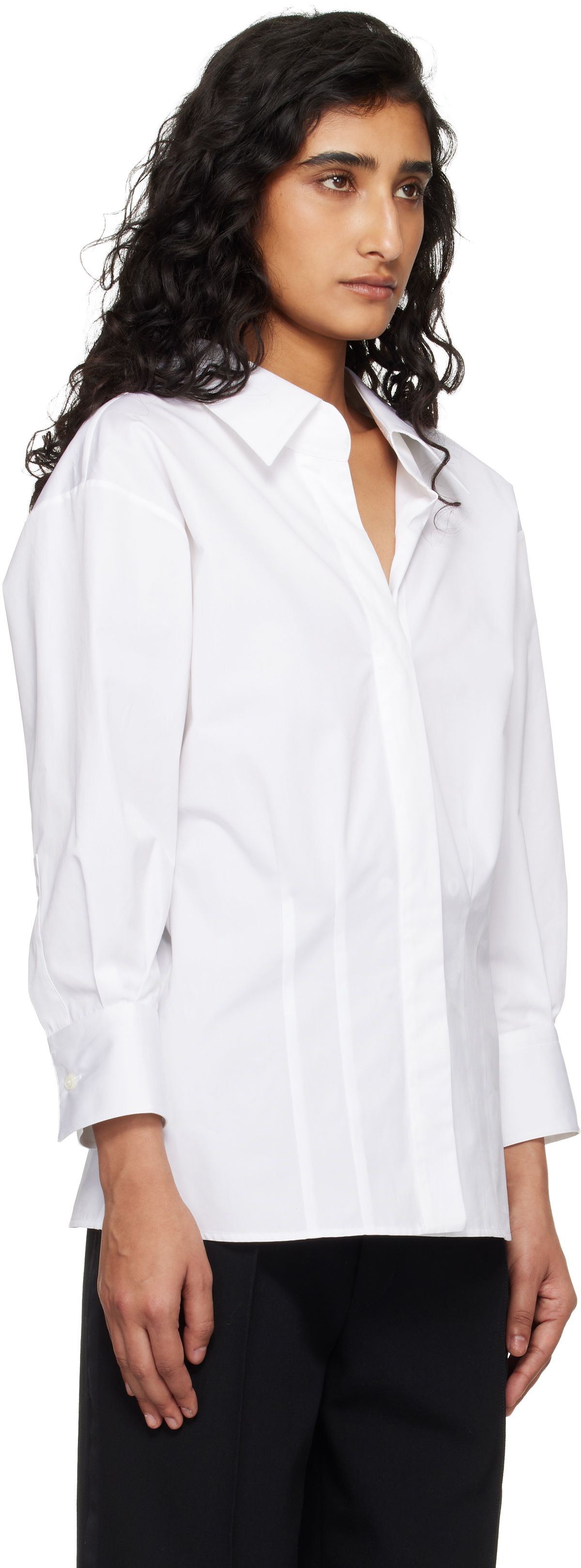 Givenchy White Slashed Poplin Shirt