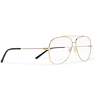 Gucci - Aviator-Style Gold-Tone Optical Glasses - Gold