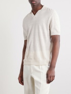 FEDELI - Delta Linen and Cotton-Blend Polo Shirt - Neutrals
