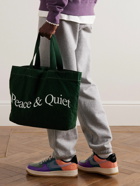 Museum Of Peace & Quiet - Wordmark Logo-Print Cotton-Canvas Tote Bag