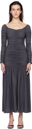 Paloma Wool Gray Catalina Midi Dress