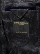 Favourbrook - Slim-Fit Grosgrain-Trimmed Cotton-Velvet Tuxedo Jacket - Blue