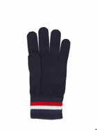 MONCLER - Extrafine Wool Tricolor Gloves
