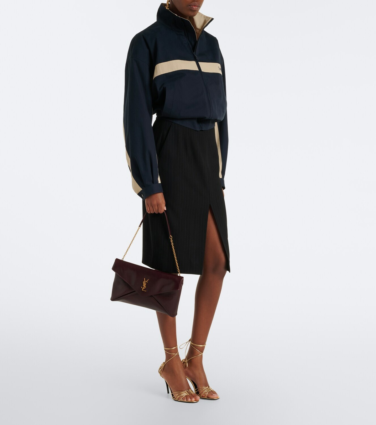 Saint Laurent Cassandre Large leather shoulder bag