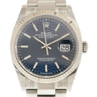 Rolex Datejust 36 Quartz Chronometer Bright Blue Motif Dial Watch 126234BLFSO