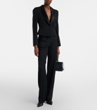 Ferragamo Gancini Small metallic leather clutch