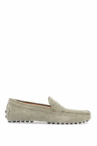 TOD'S beige suede driving moccasin for men with rubber sole Beige