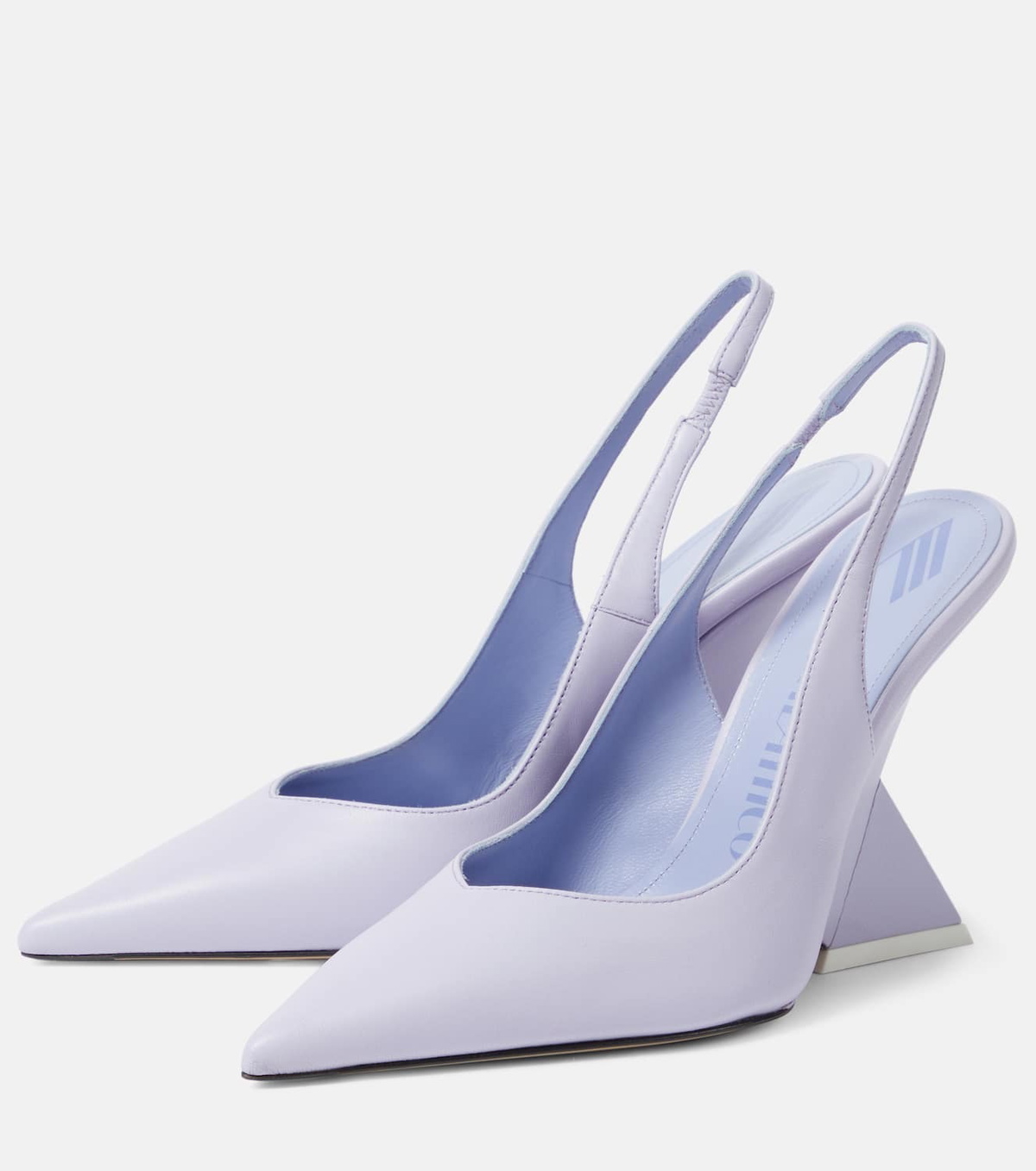 The Attico Cheope 105 leather slingback pumps