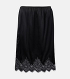 Nili Lotan Thea lace-trimmed silk midi skirt
