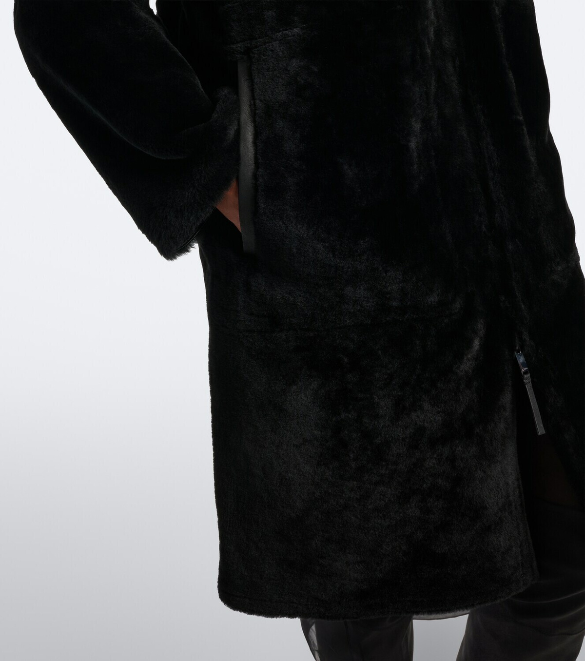 Joseph Caspian reversible leather and shearling coat