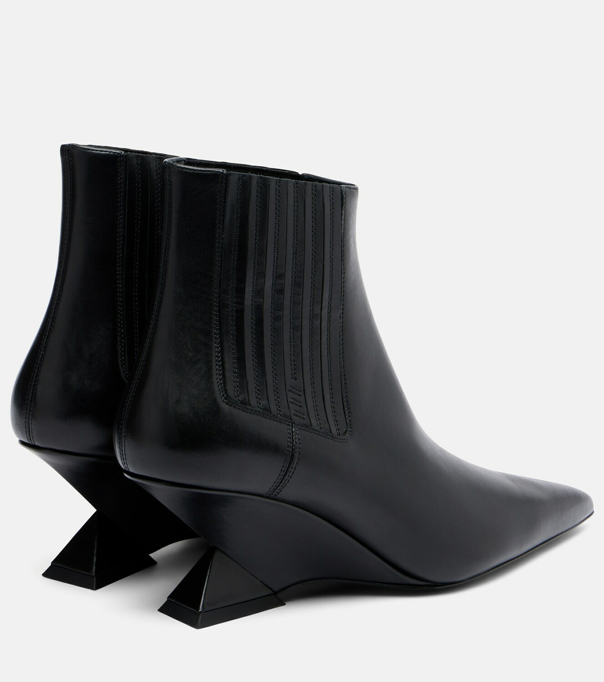The Attico Cheope leather ankle boots
