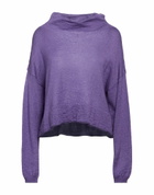 Manila Grace Womens Turtleneck in Purple