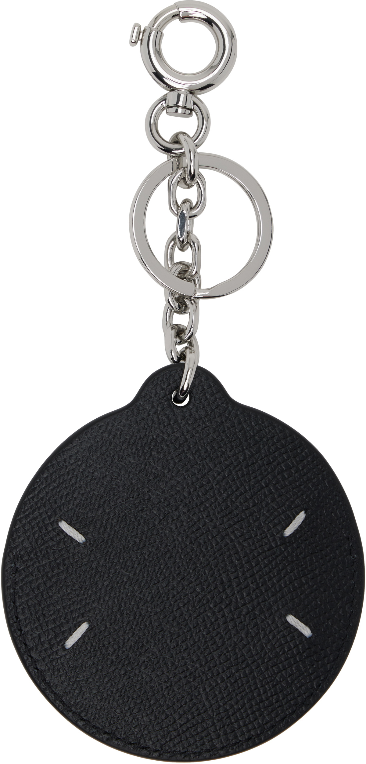Maison Margiela Black Logo Mirror Keychain