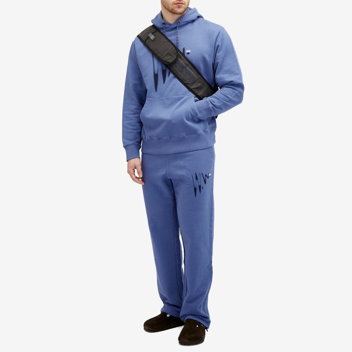 Wood Wood Men's Richard shadow joggers in Silver Blue