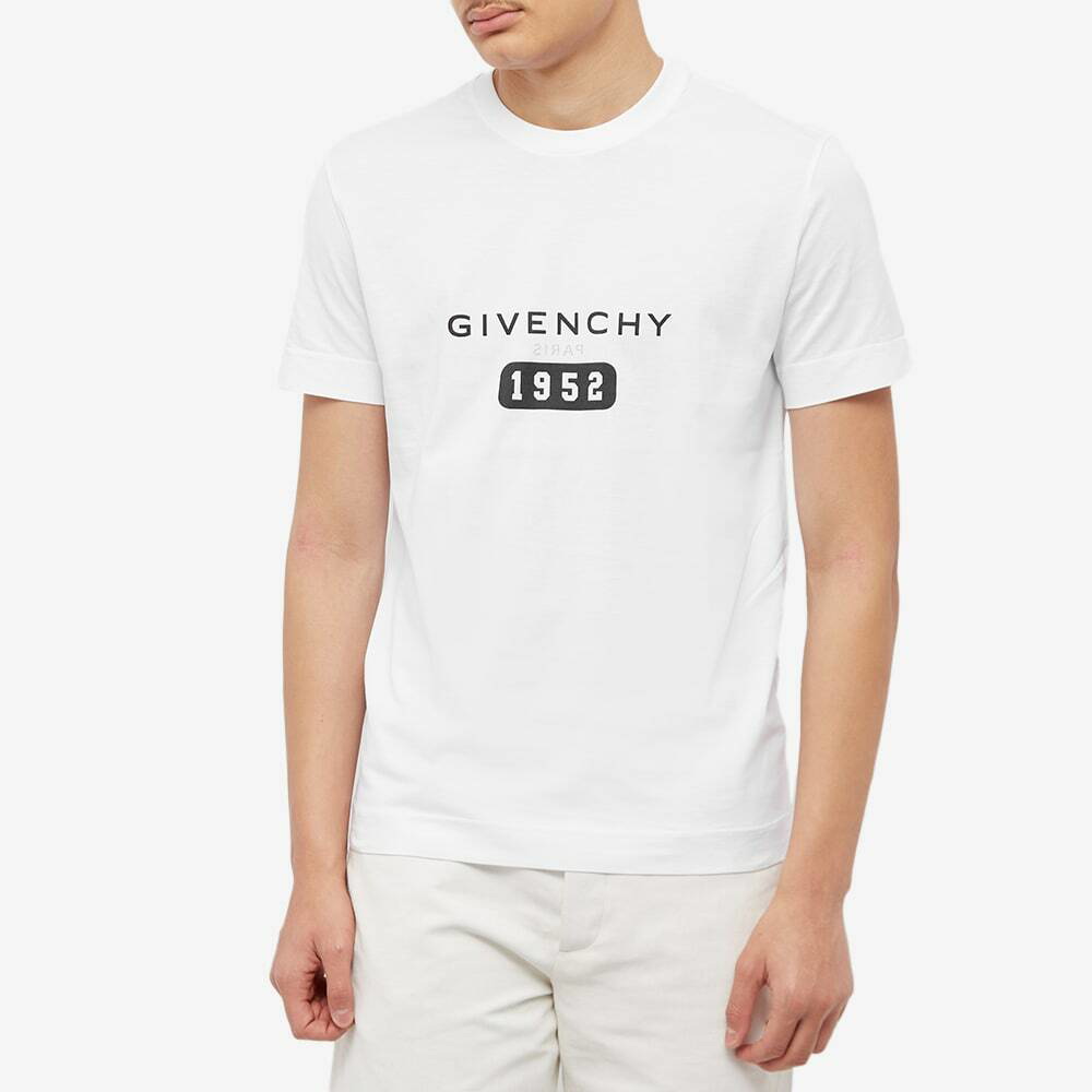 Givenchy Men's 1952 Reverse Logo T-Shirt in White Givenchy