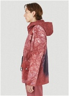 Marbled Pullover Parka Jacket in Red