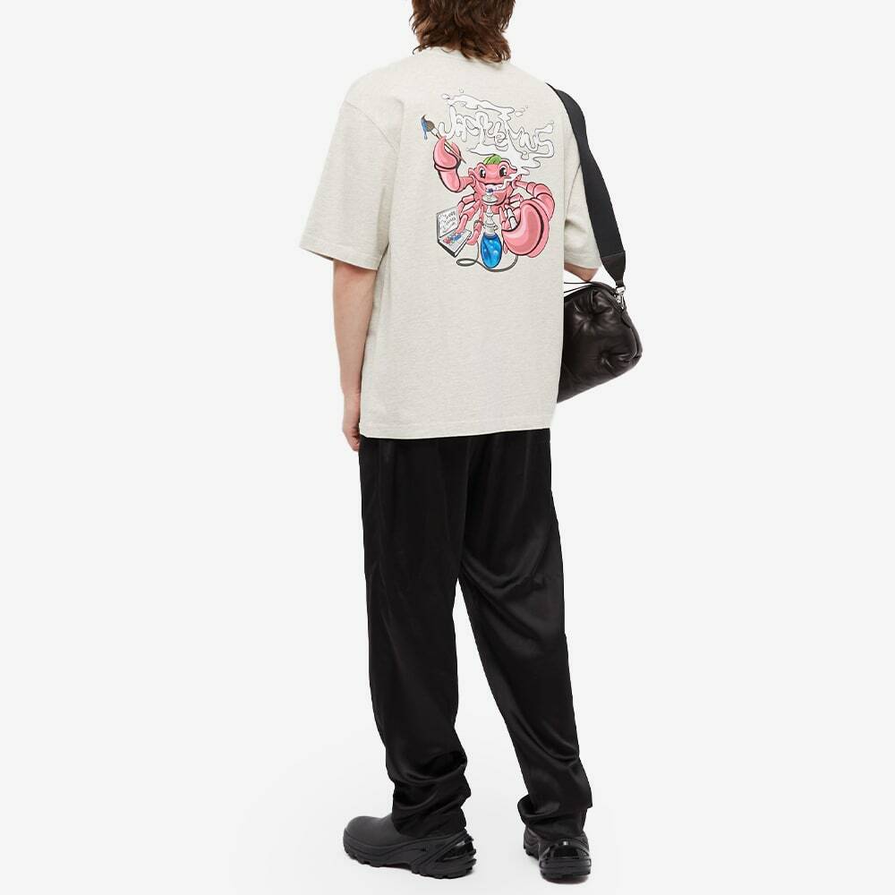 Jacquemus Men's Le Crab T-Shirt in Light Grey Jacquemus