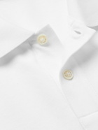 Moncler - Logo-Embroidered Cotton-Piqué Polo Shirt - White