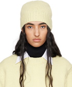 Jil Sander Yellow Irregular Texture Wool Beanie