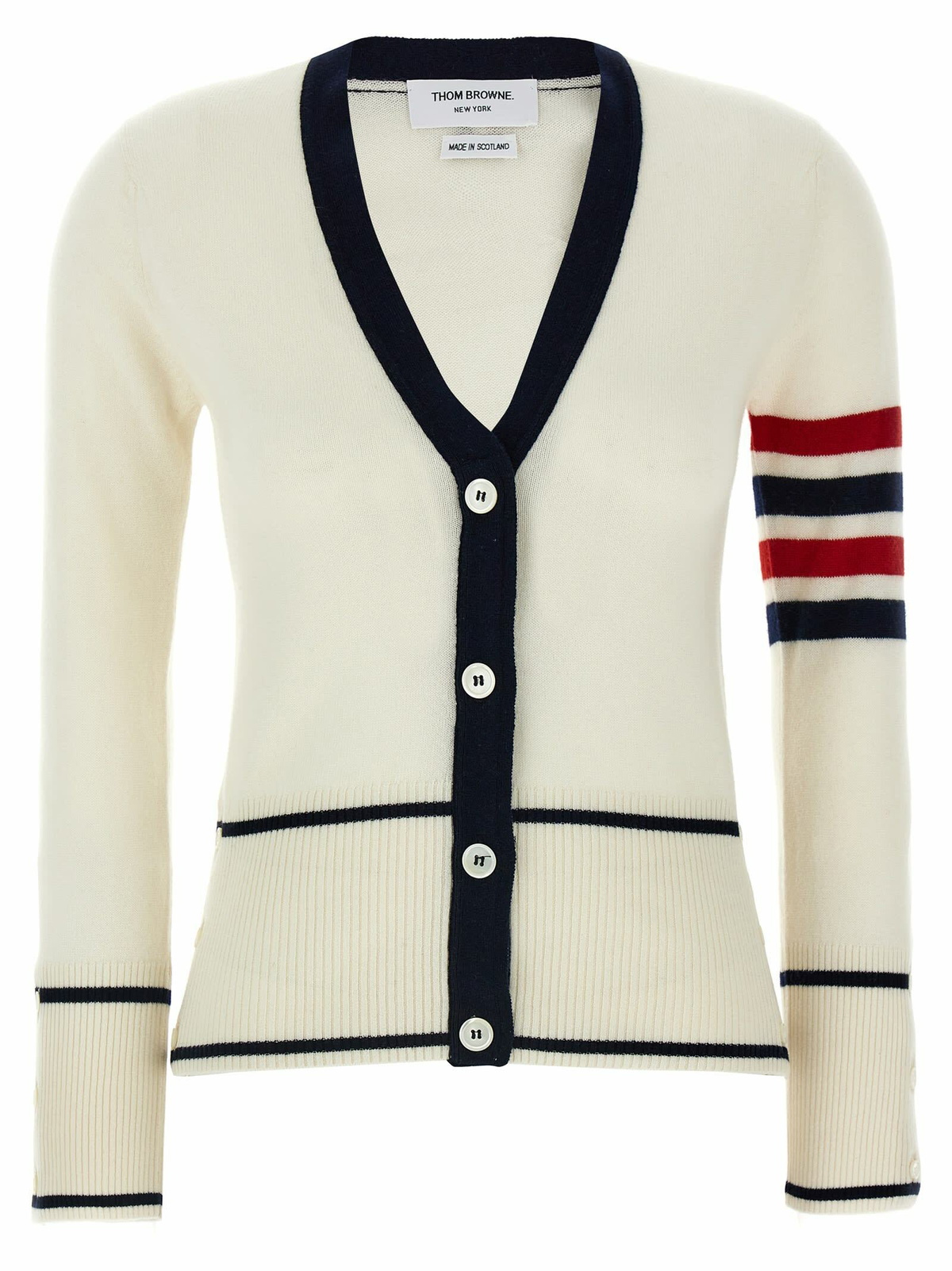 Thom Browne Thom Browne 4Bar cashmere cardigan main image 1