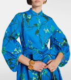 Erdem Floral cotton and linen midi dress