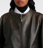 The Row Kengia leather jacket