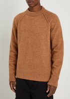 Ten C Maglieria Girocollo Brushed Wool-blend Jumper Brown