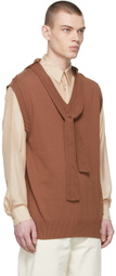 BED J.W. FORD Brown Cotton Vest