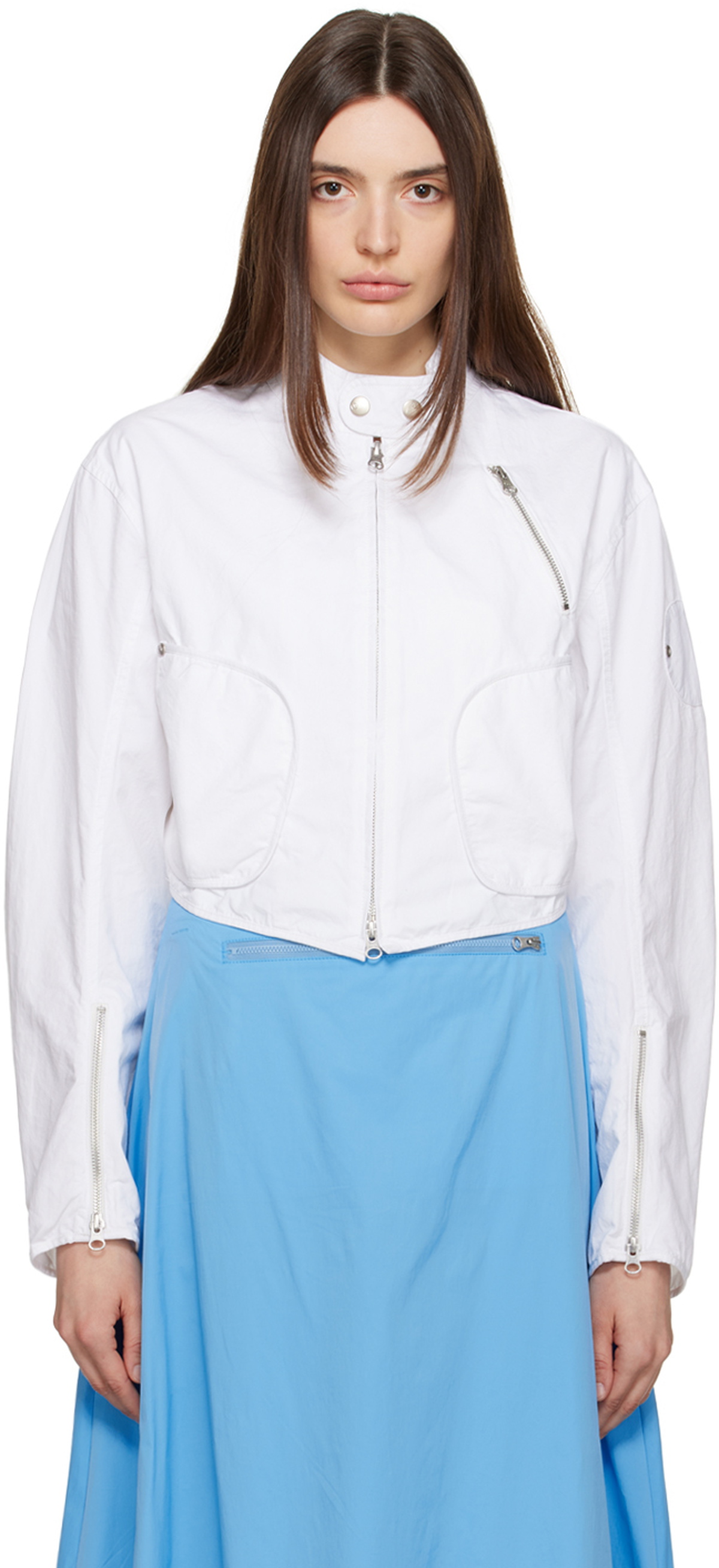 TheOpen Product White Cropped Jacket TheOpen Product