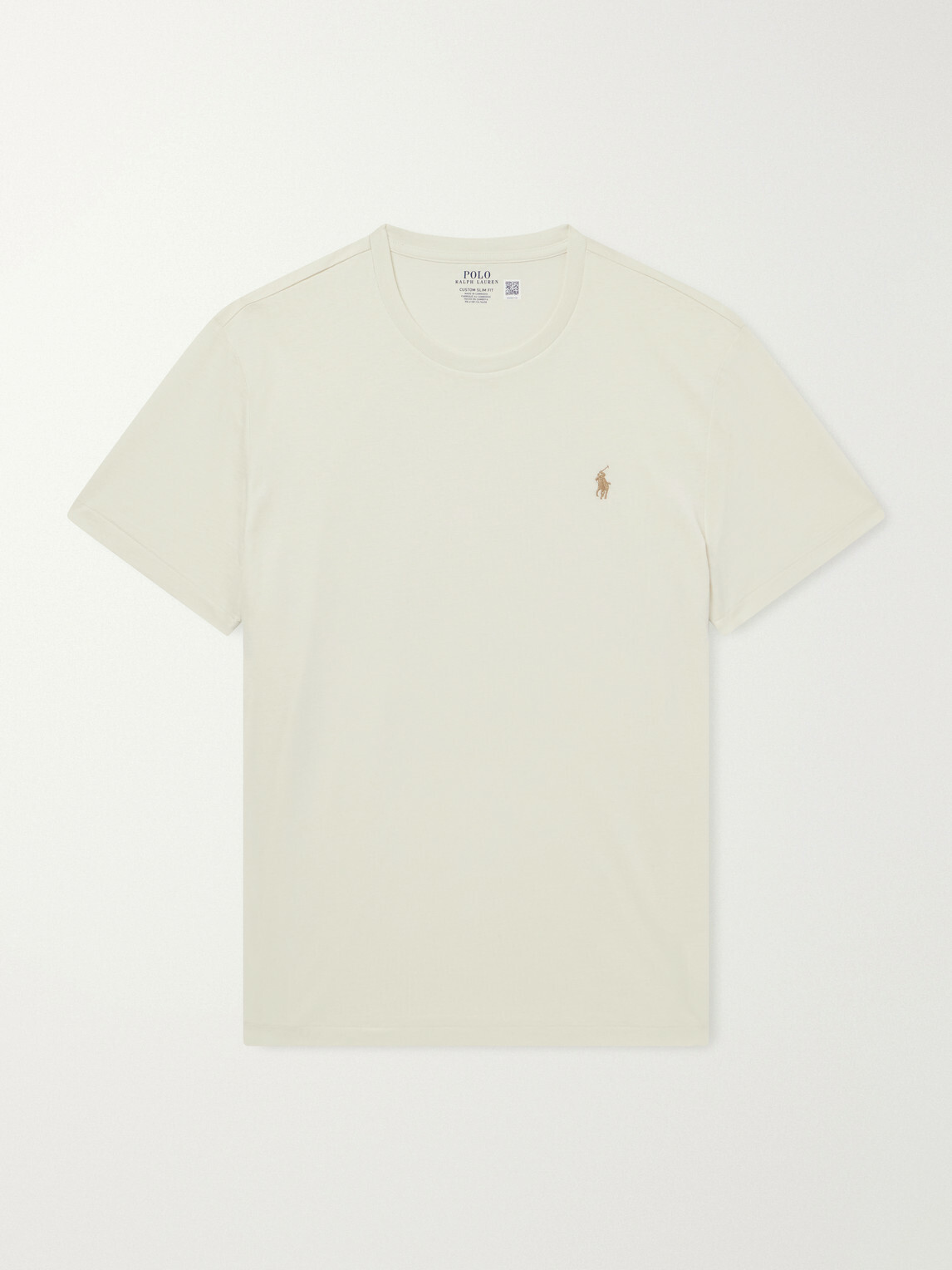 Polo Ralph Lauren - Logo-Embroidered Cotton-Jersey T-Shirt - Neutrals