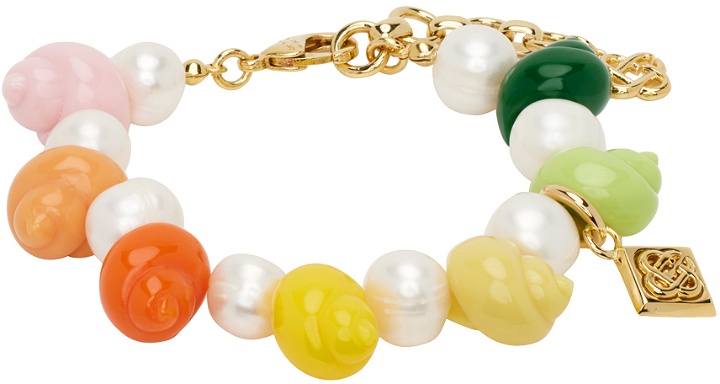 Photo: Casablanca Gold & Multicolor Shell & Pearl Bracelet