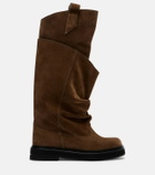 The Attico Passeggiata suede combat boots