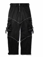 Off-White - Zip-Detailed Wide-Leg Shell Cargo Trousers - Black