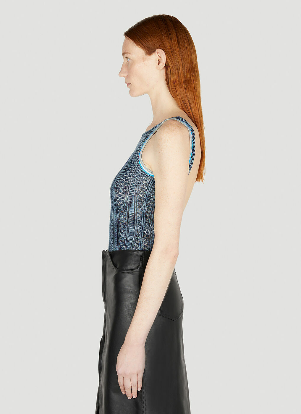(関税、送料込) Diesel D-plaque Bodysuit A175360IKBN9XX Diesel - M-Ilagros Logo Plaque Bodysuit in Light Blue Diesel