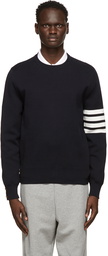 Thom Browne Navy Milano 4-Bar Sweater