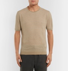 Lardini - Striped Linen T-Shirt - Men - Beige