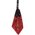 Amiri Red and Black Bandana Keychain