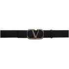 Valentino Black Valentino Garavani VLogo Belt